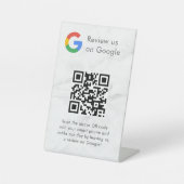 GoogleレビューQRコードスタンド看板 エレガント 台座サイン (正面)