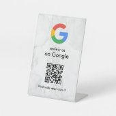 GoogleレビューQRコードスタンド看板 エレガント 台座サイン (正面)