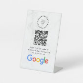 GoogleレビューQRコードスタンド看板 高級感 台座サイン (正面)
