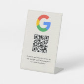 GoogleレビューQRコードスタンド看板 高級感 台座サイン (正面)