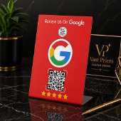 GoogleレビューQRコードスタンド 赤 台座サイン