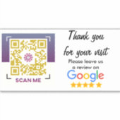 GoogleレビューQRコードスタンプによるビジネス評価 シール (正面)