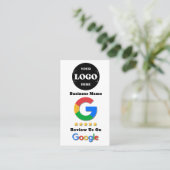 GoogleレビューQRコードタップでGoogleの評価をレビュー 名刺 (スタンド正面)