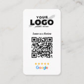 GoogleレビューQRコードビジネスレビューリンク5スター 名刺 (正面)