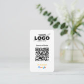 GoogleレビューQRコードビジネスレビューリンク5スター 名刺 (スタンド正面)