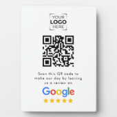 GoogleレビューQRコードビジネスレビュー卓上置き フォトプラーク (正面)