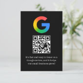 GoogleレビューQRコードビジネス挿入カード エンクロージャーカード (スタンド正面)