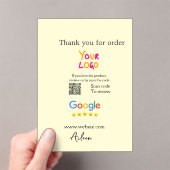 GoogleレビューQRコードビジネス ありがとう アクリル招待状 (インサイチュ (ポータブル))