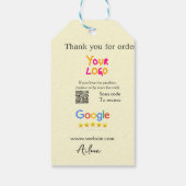 GoogleレビューQRコードビジネス ありがとう ギフトタグ (裏面)