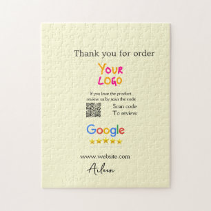GoogleレビューQRコードビジネス 感謝 ジグソーパズル