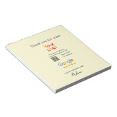 GoogleレビューQRコードビジネス 感謝 ノートパッド (アングル)