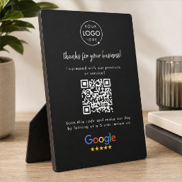 GoogleレビューQRコードプレート付テーブルサイン フォトプラーク