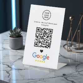 GoogleレビューQRコードモダンミニマリスト 台座サイン