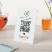 GoogleレビューQRコードモダンミニマリスト 台座サイン (インサイチュ)