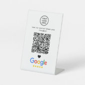 GoogleレビューQRコードモダンミニマリスト 台座サイン (正面)