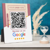 GoogleレビューQRコードリンクサイン フォトプラーク (側面)