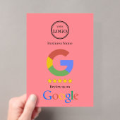 GoogleレビューQRコードリンク名刺 アクリル招待状 (インサイチュ (ポータブル))