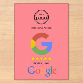GoogleレビューQRコードリンク名刺 アクリル招待状 (正面)