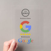 GoogleレビューQRコードリンク名刺 アクリル招待状 (インサイチュ (ポータブル))