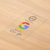 GoogleレビューQRコードリンク名刺 アクリル招待状 (レイダウン)