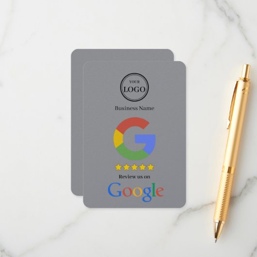 GoogleレビューQRコードリンク名刺 エンクロージャーカード (正面/裏面インサイチュ)