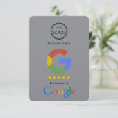 GoogleレビューQRコードリンク名刺 エンクロージャーカード (スタンド正面)