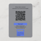 GoogleレビューQRコードリンク名刺 エンクロージャーカード (裏面)
