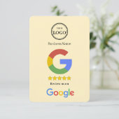 GoogleレビューQRコードリンク名刺 エンクロージャーカード (スタンド正面)