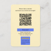 GoogleレビューQRコードリンク名刺 エンクロージャーカード (裏面)