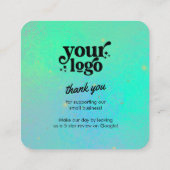 GoogleレビューQRコードロモダンゴビジネスレビュー エンクロージャーカード (裏面)