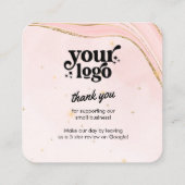 GoogleレビューQRコードロモダンゴビジネスレビュー エンクロージャーカード (裏面)