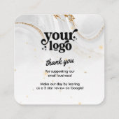 GoogleレビューQRコードロモダンゴビジネスレビュー エンクロージャーカード (裏面)