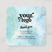 GoogleレビューQRコードロモダンゴビジネスレビュー エンクロージャーカード (裏面)