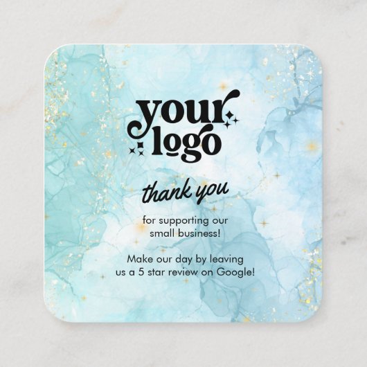 GoogleレビューQRコードロモダンゴビジネスレビュー エンクロージャーカード (裏面)