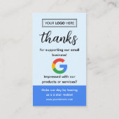 GoogleレビューQRコード付きロゴ入りビジネスカード 名刺 (裏面)