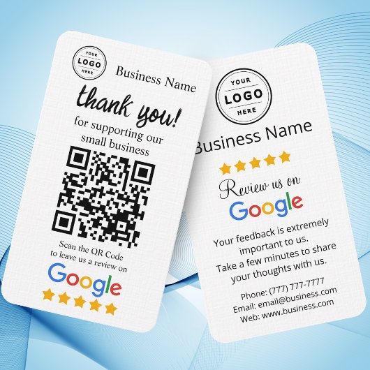GoogleレビューQRコード入りリクエストカード 名刺