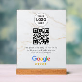 GoogleレビューQRコード卓上サイン アクリルサイン (ニュートラル)