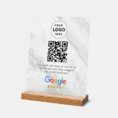 GoogleレビューQRコード卓上サイン アクリルサイン (傾斜)