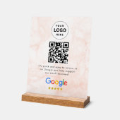 GoogleレビューQRコード卓上サイン アクリルサイン (傾斜)