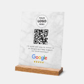 GoogleレビューQRコード卓上サイン アクリルサイン (傾斜)