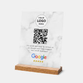 GoogleレビューQRコード卓上サイン アクリルサイン (傾斜)