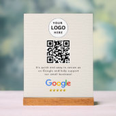 GoogleレビューQRコード卓上サイン アクリルサイン (ニュートラル)