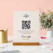 GoogleレビューQRコード卓上サイン アクリルサイン (ウェディング)