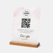 GoogleレビューQRコード卓上サイン アクリルサイン (傾斜)