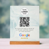 GoogleレビューQRコード卓上サイン アクリルサイン (ニュートラル)