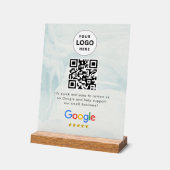 GoogleレビューQRコード卓上サイン アクリルサイン (傾斜)