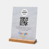 GoogleレビューQRコード卓上サイン アクリルサイン (傾斜)