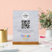 GoogleレビューQRコード卓上サイン アクリルサイン (ウェディング)