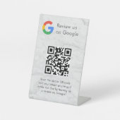 GoogleレビューQRコード卓上サイン エレガント 台座サイン (正面)
