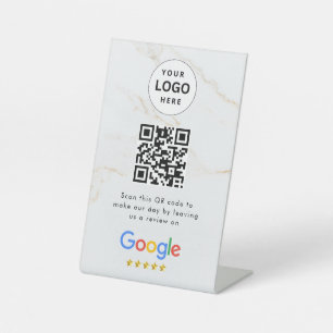 GoogleレビューQRコード卓上サイン 台座サイン